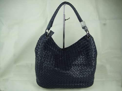 Bottega Veneta Lambskin Leather Bag 9632 dark blue